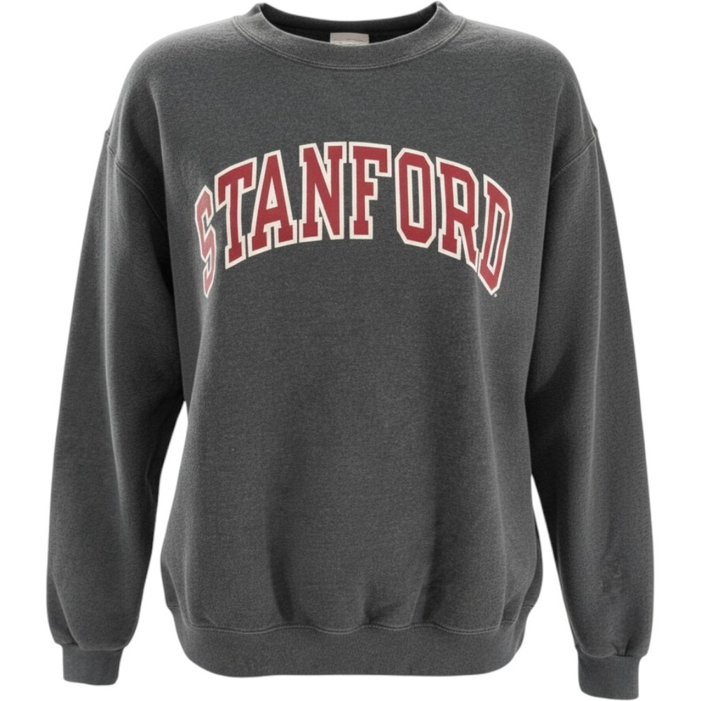 Champion Stanford University Eco Fleece Sweatshirt Mens Medium Grey Vintage